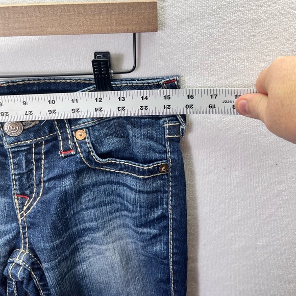 True Religion Workd Tour Skinny Jeans Womens 28 Denim Stretch Blue Cute 2251 - Picture 3 of 9